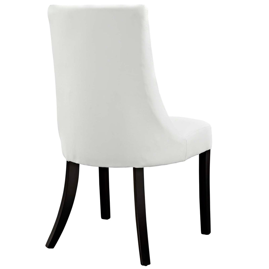 Noblesse Dining Chair Vinyl Set of 4 in White
