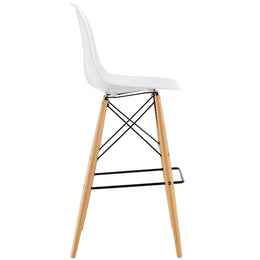 Pyramid Bar Stool in White