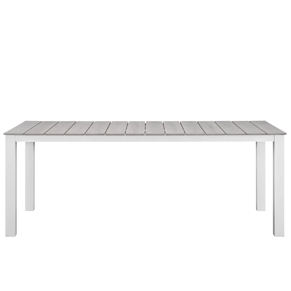 Junction 7 Piece Outdoor Patio Dining Set in Gray White-1