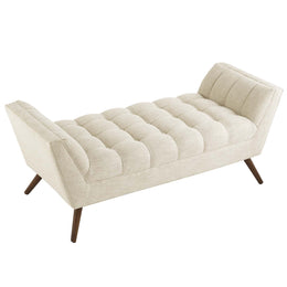 Response Medium Upholstered Fabric Bench in Beige