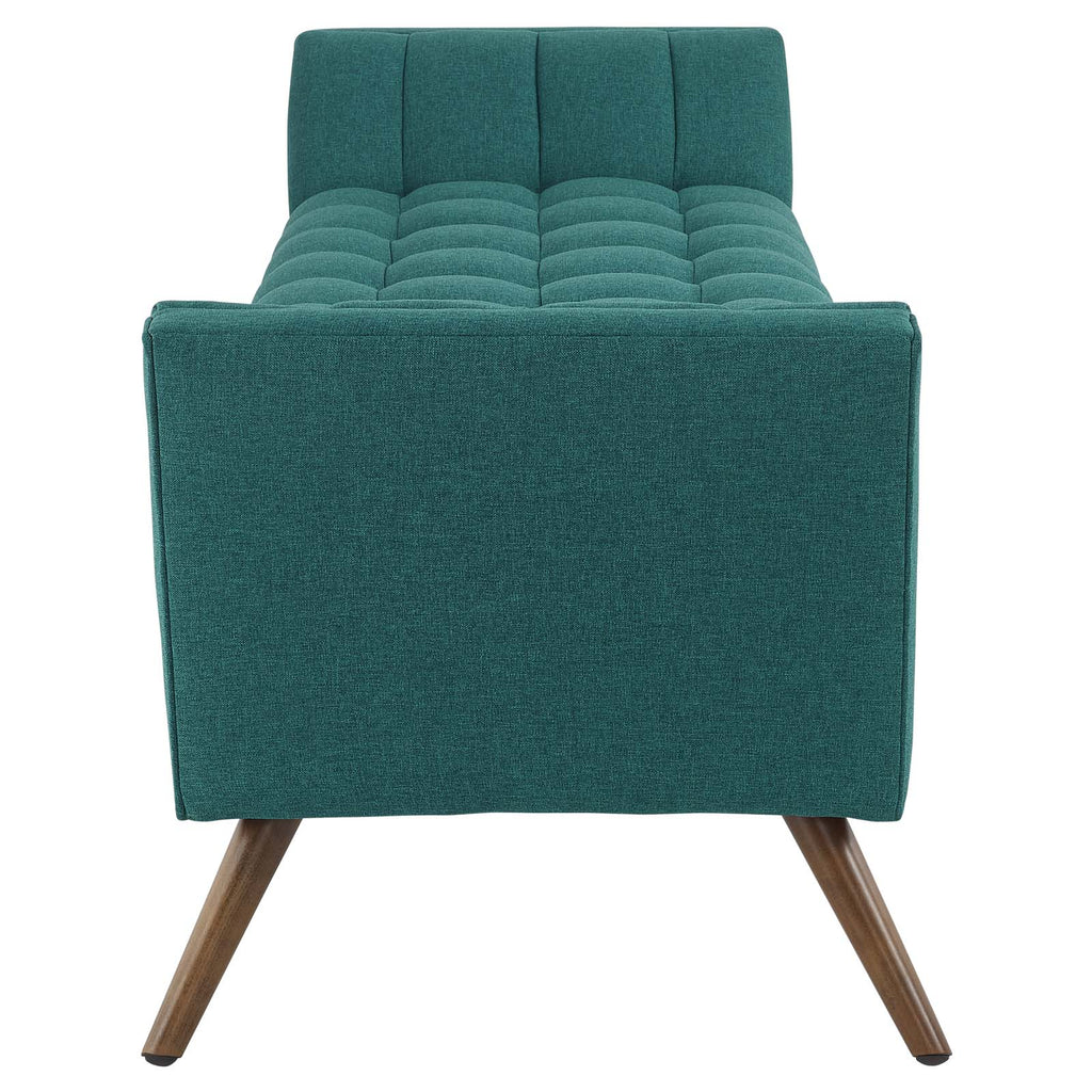 Response Upholstered Fabric Bench in Teal