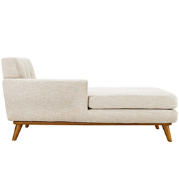 Engage Left-Facing Upholstered Fabric Chaise in Beige