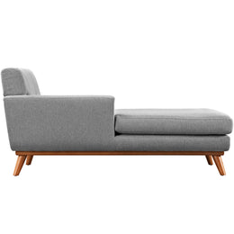 Engage Left-Facing Upholstered Fabric Chaise in Expectation Gray