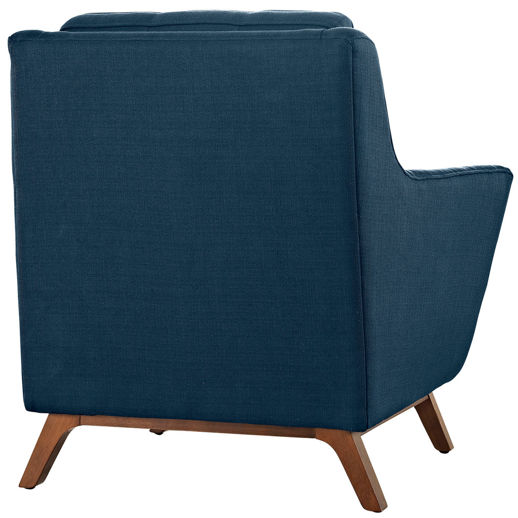 Beguile Upholstered Fabric Armchair in Azure