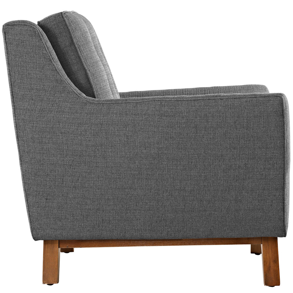 Beguile Upholstered Fabric Armchair in Gray