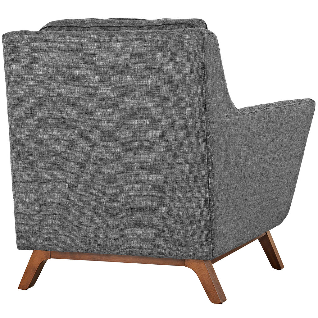 Beguile Upholstered Fabric Armchair in Gray