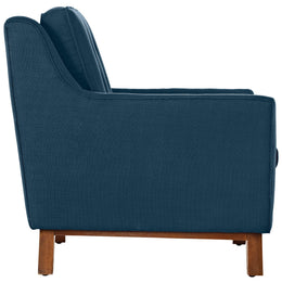 Beguile Upholstered Fabric Loveseat in Azure