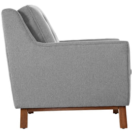 Beguile Upholstered Fabric Loveseat in Expectation Gray