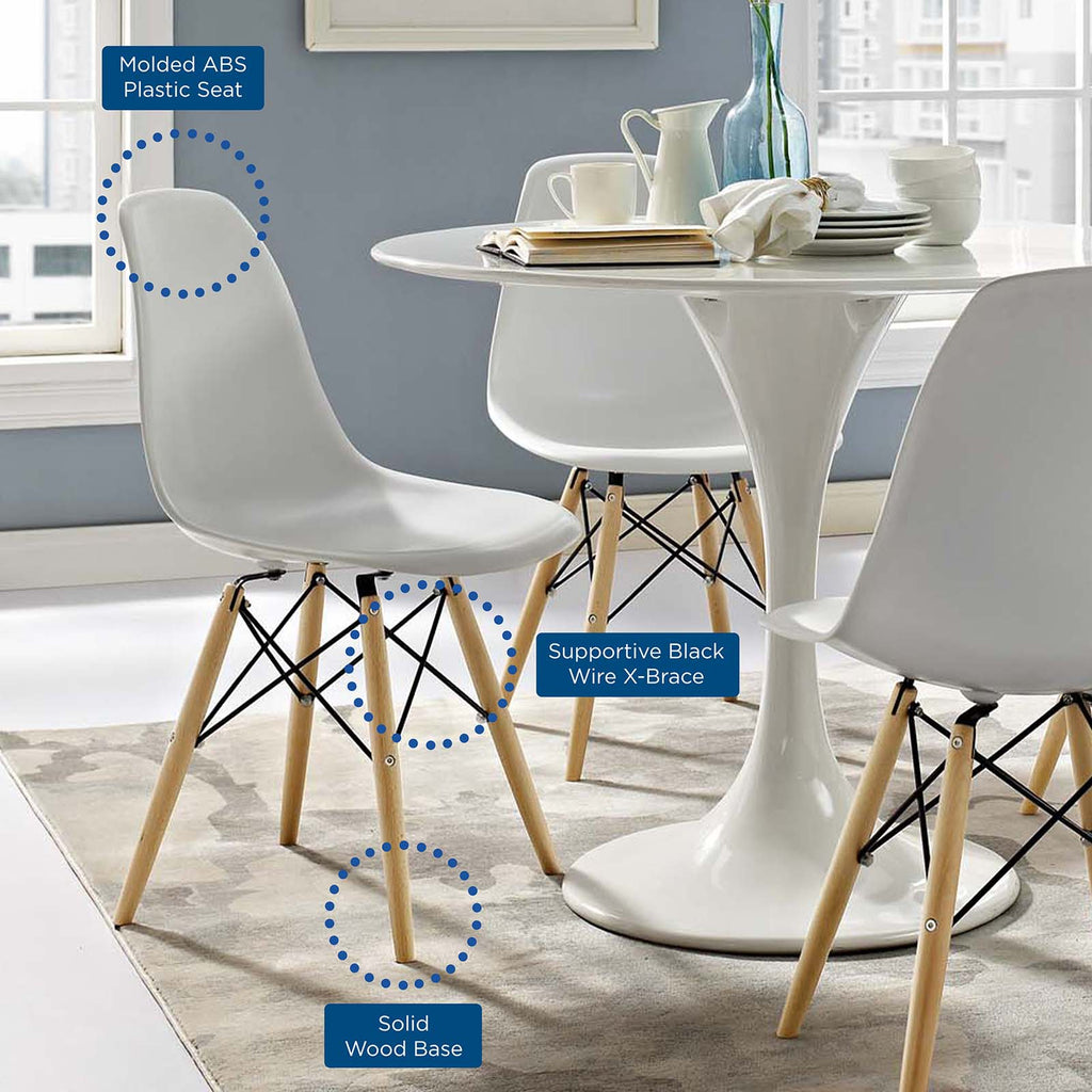 Pyramid Dining Side Chair in White