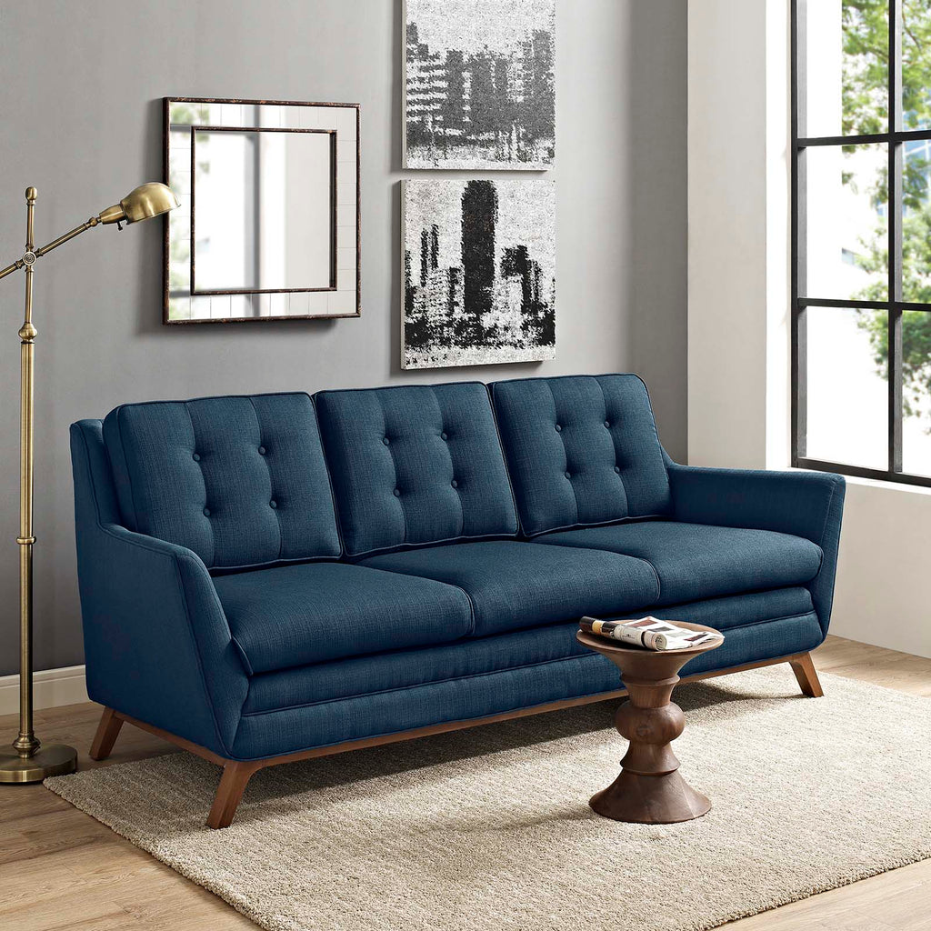 Beguile Upholstered Fabric Sofa in Azure