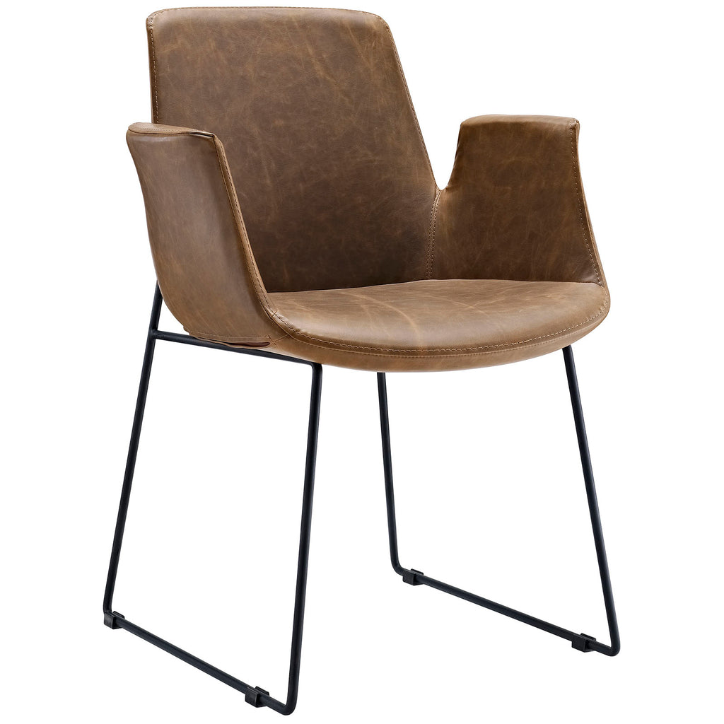 Aloft Dining Armchair in Brown