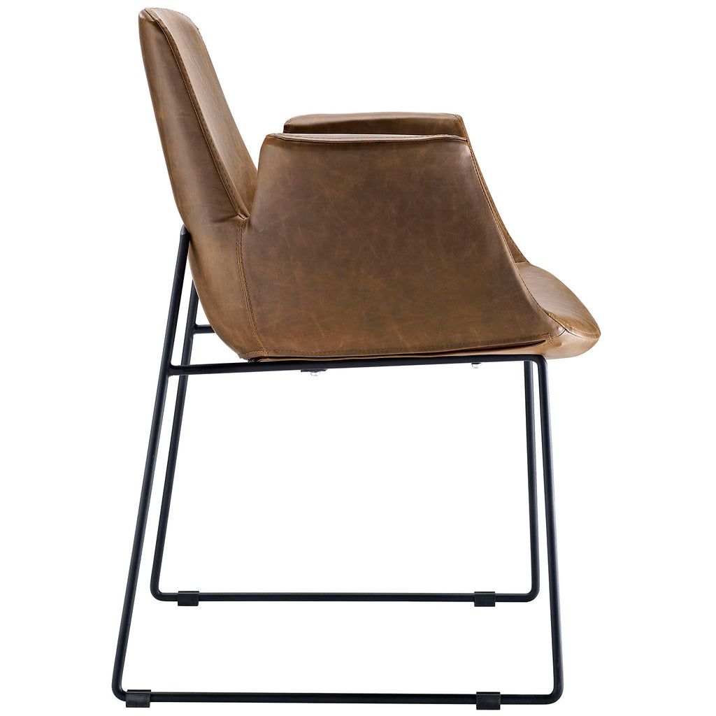 Aloft Dining Armchair in Brown