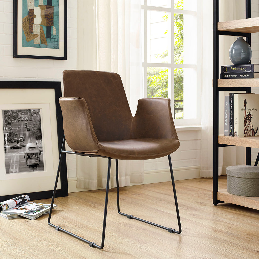 Aloft Dining Armchair in Brown