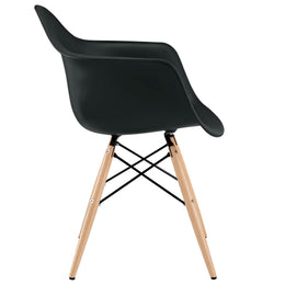 Pyramid Dining Armchair in Black