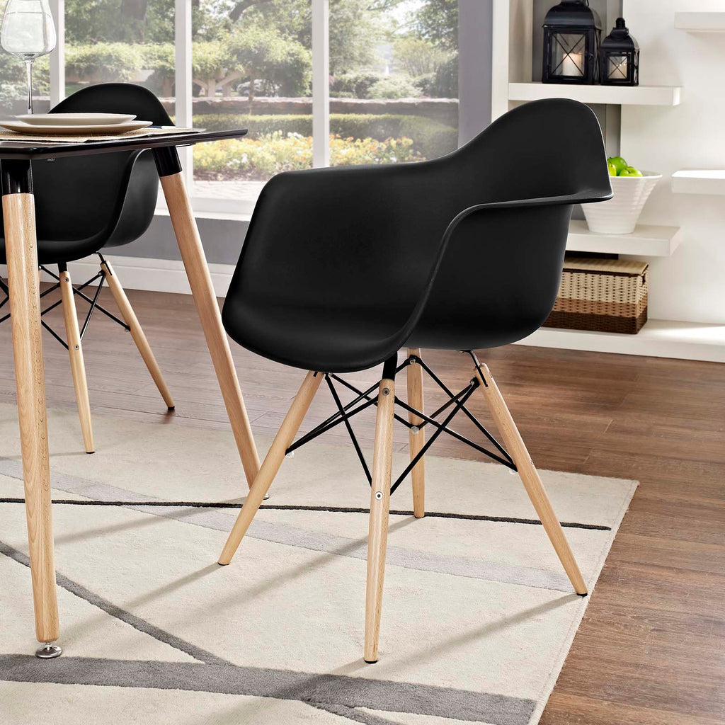 Pyramid Dining Armchair in Black