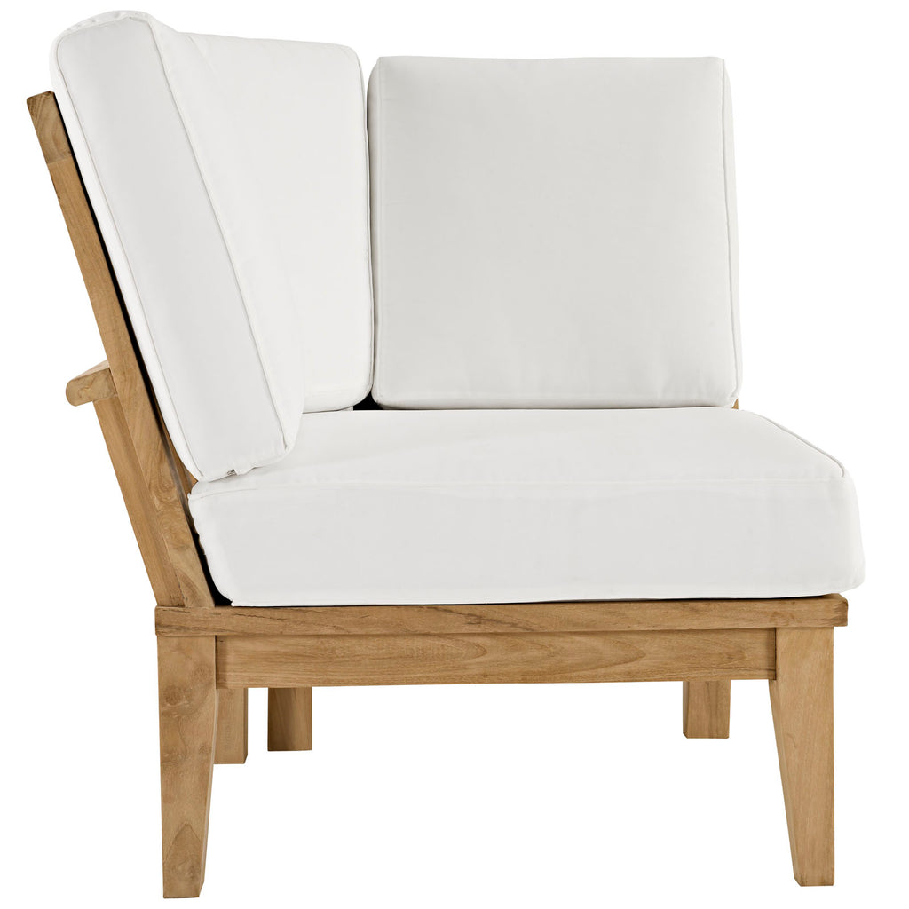 Marina 3 Piece Outdoor Patio Teak Set in Natural White-1