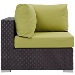 Convene Outdoor Patio Corner in Espresso Peridot