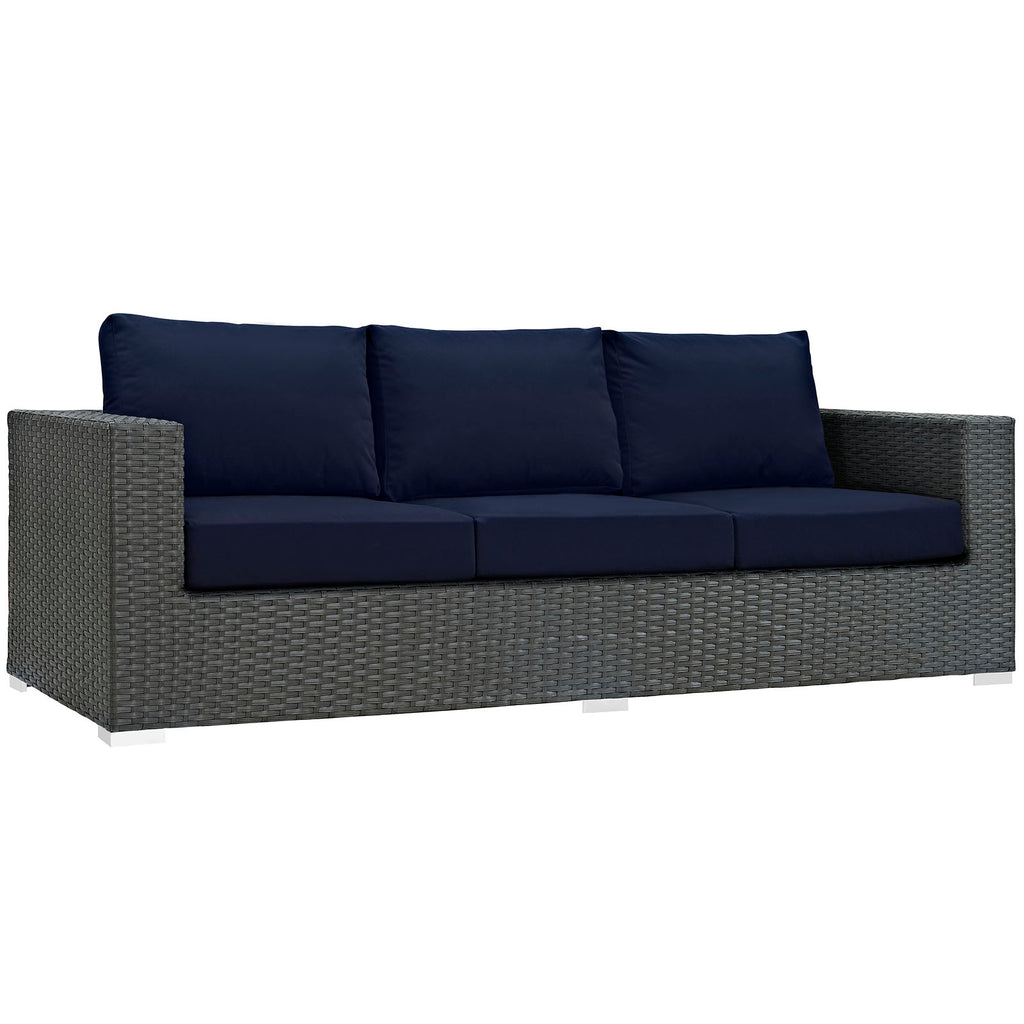 Sojourn Outdoor Patio Sunbrella Sofa in Canvas Navy