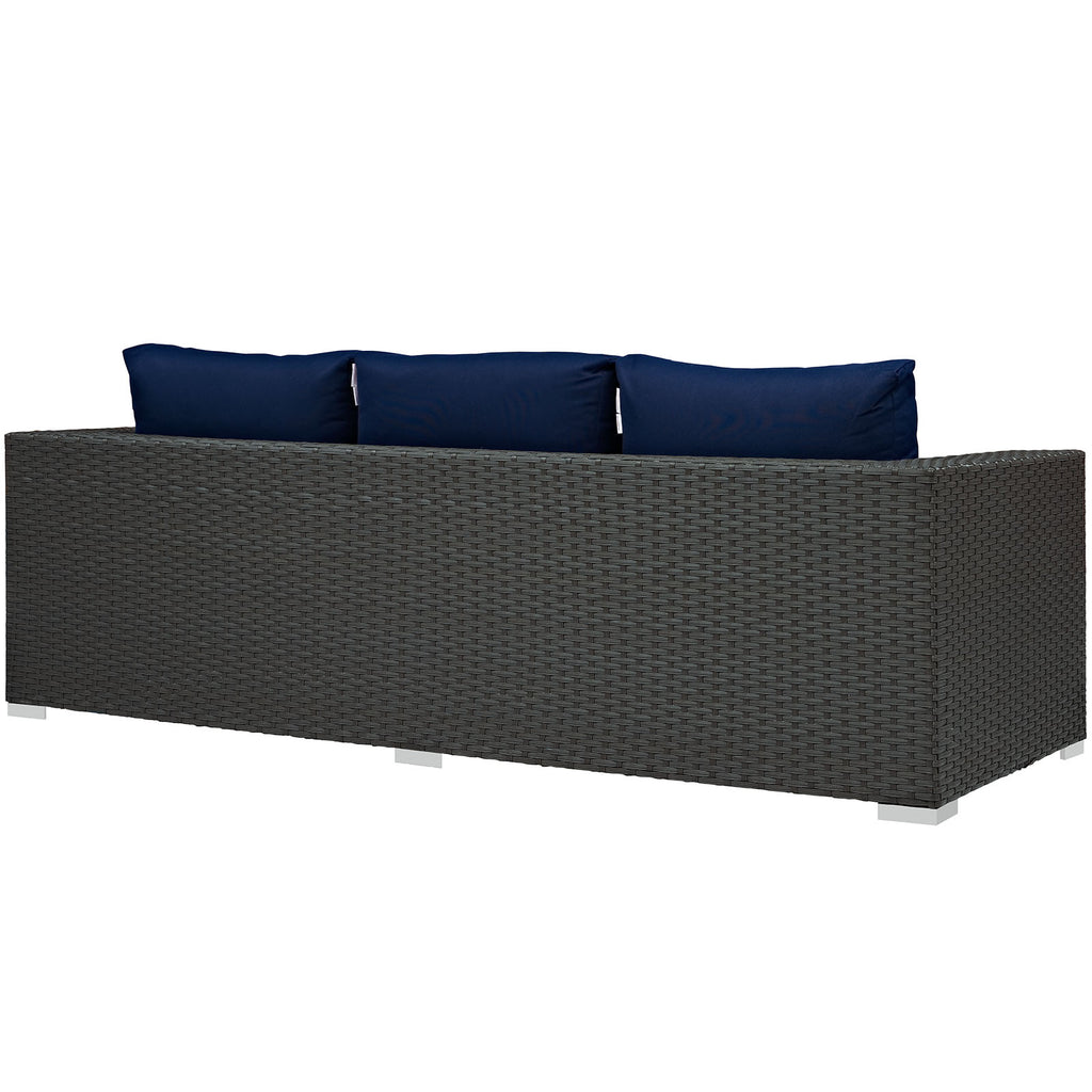 Sojourn Outdoor Patio Sunbrella Sofa in Canvas Navy