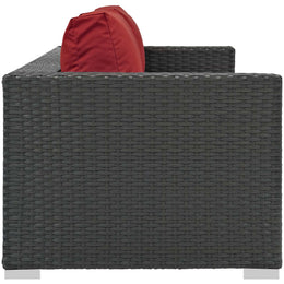 Sojourn Outdoor Patio Sunbrella Sofa in Canvas Red