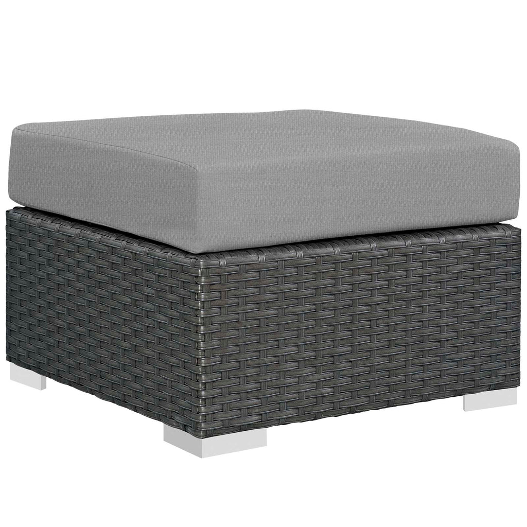 Sojourn 3 Piece Outdoor Patio Sunbrella Sectional Set in Canvas Gray-2