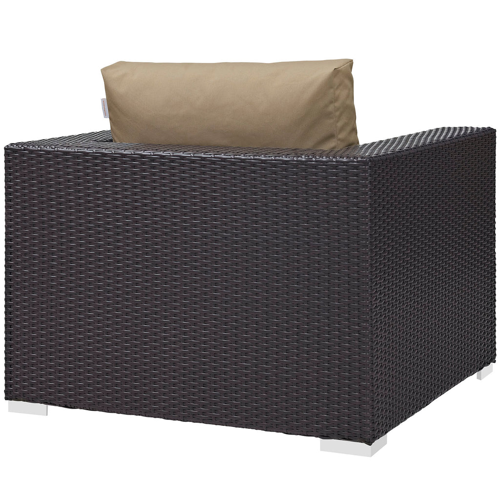 Convene Outdoor Patio Armchair in Espresso Mocha