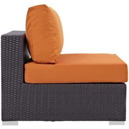 Convene Outdoor Patio Armless in Espresso Orange