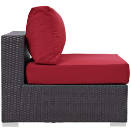 Convene Outdoor Patio Armless in Espresso Red