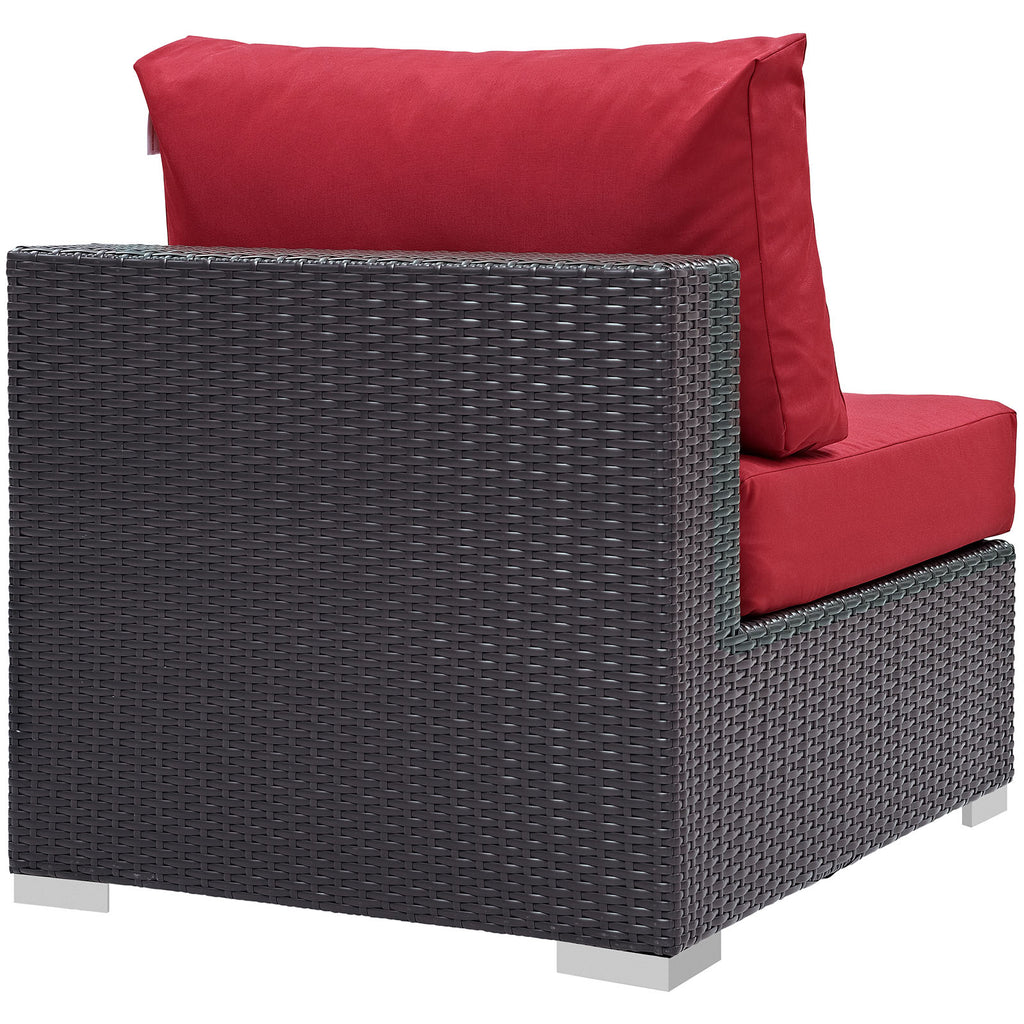 Convene Outdoor Patio Armless in Espresso Red