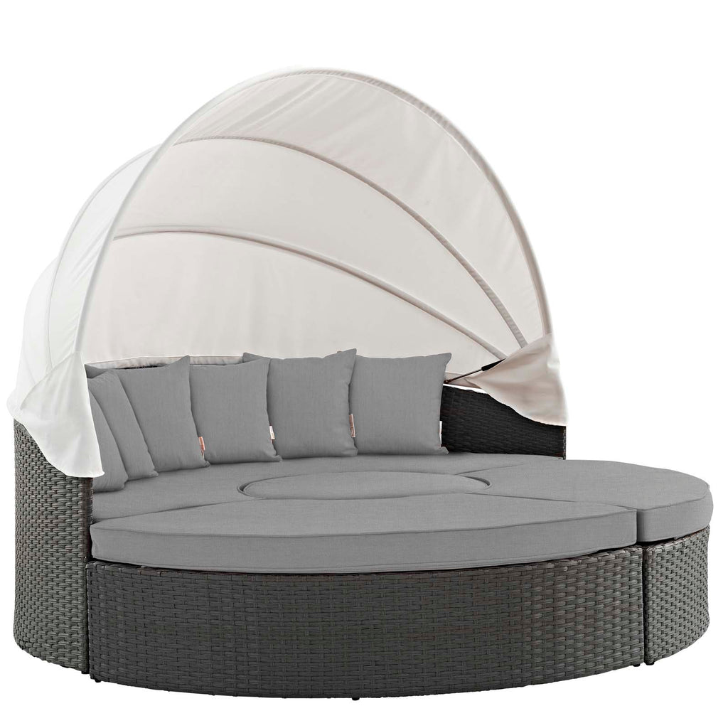 Sojourn Outdoor Patio Sunbrella Daybed in Canvas Gray-1