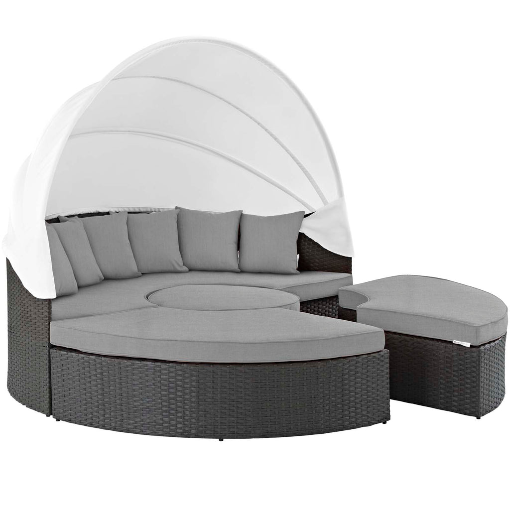 Sojourn Outdoor Patio Sunbrella Daybed in Canvas Gray-1