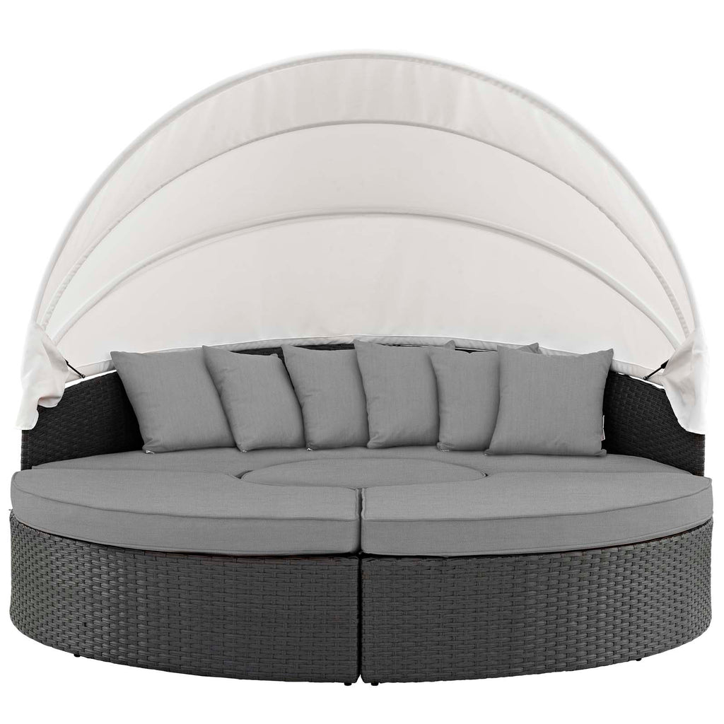 Sojourn Outdoor Patio Sunbrella Daybed in Canvas Gray-1