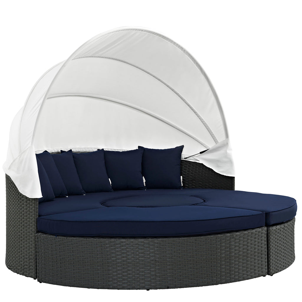 Sojourn Outdoor Patio Sunbrella Daybed in Canvas Navy-1