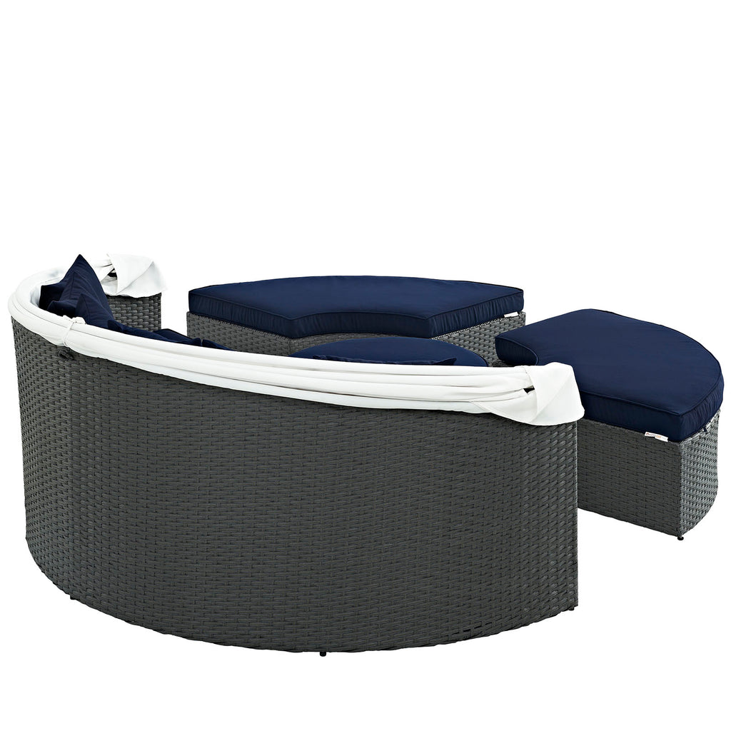 Sojourn Outdoor Patio Sunbrella Daybed in Canvas Navy-1