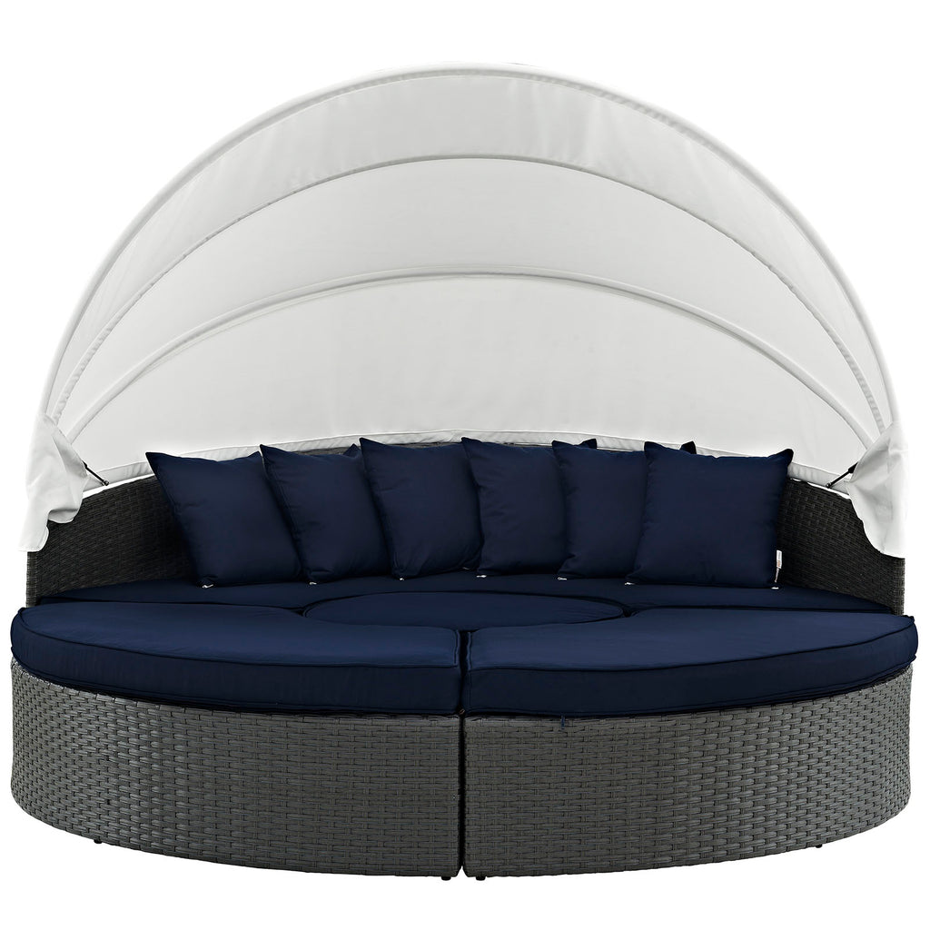 Sojourn Outdoor Patio Sunbrella Daybed in Canvas Navy-1