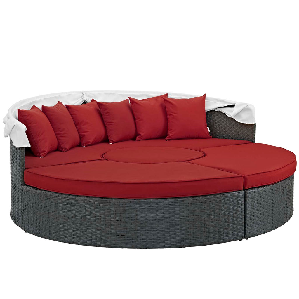Sojourn Outdoor Patio Sunbrella Daybed in Canvas Red-1