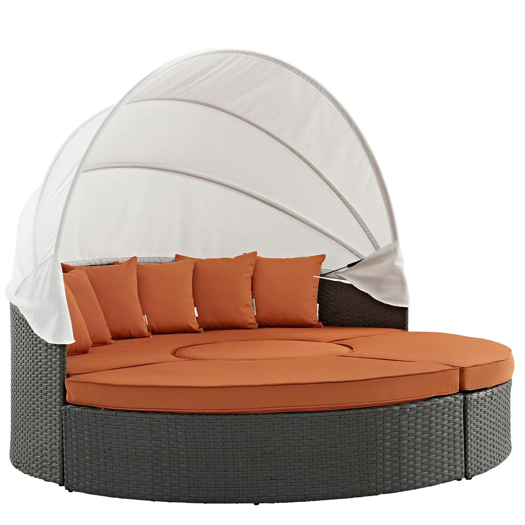 Sojourn Outdoor Patio Sunbrella Daybed in Canvas Tuscan-1