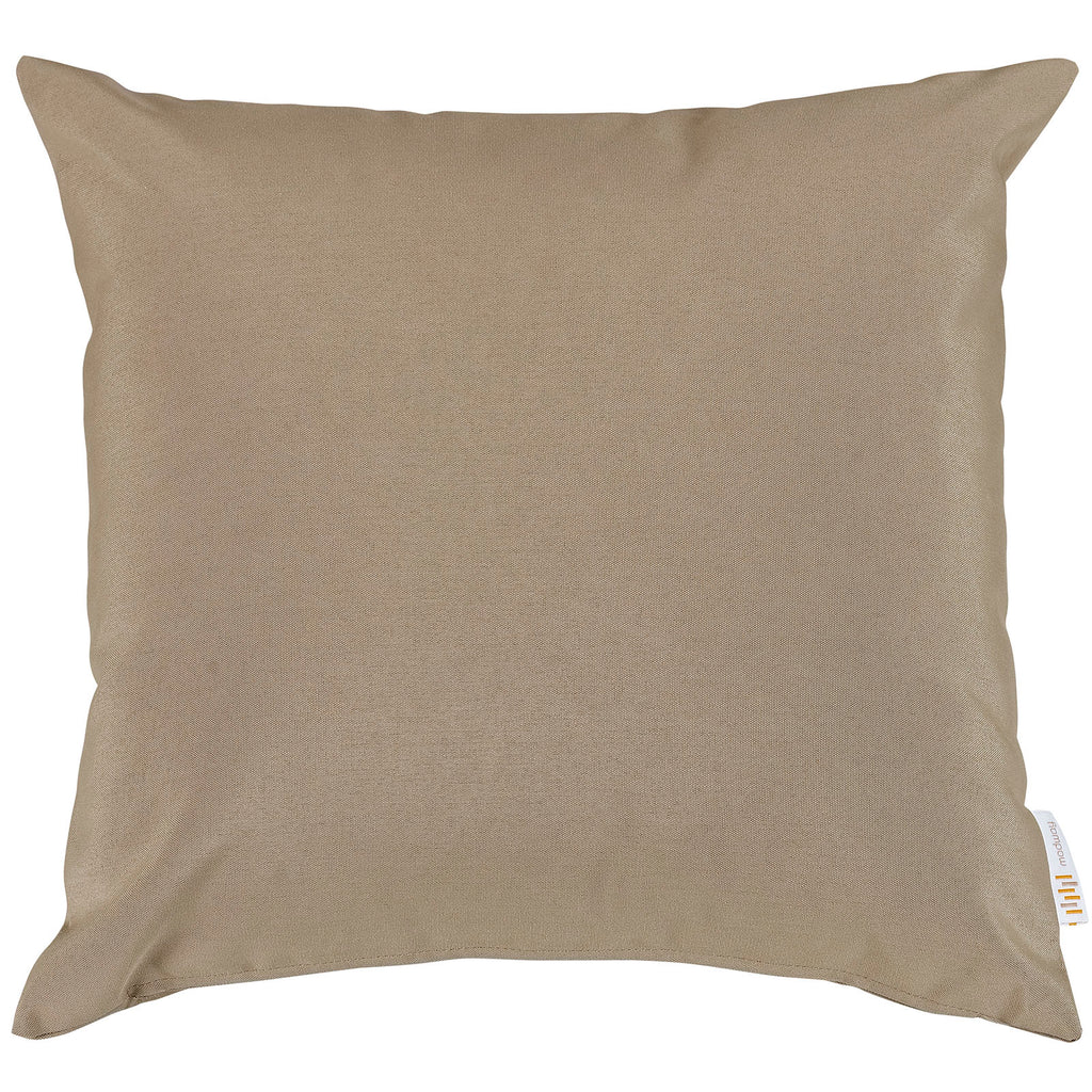 Convene Two Piece Outdoor Patio Pillow Set in Mocha