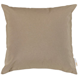 Convene Two Piece Outdoor Patio Pillow Set in Mocha