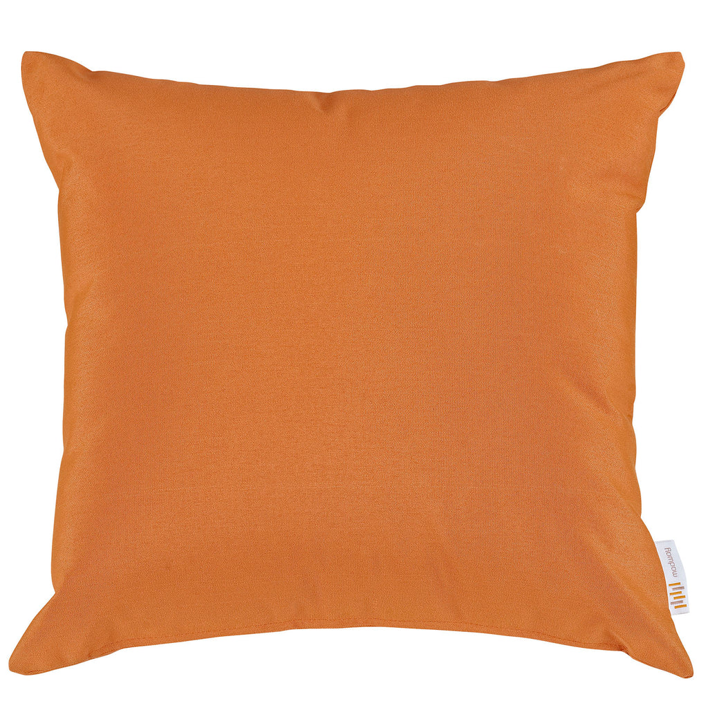 Convene Two Piece Outdoor Patio Pillow Set in Orange