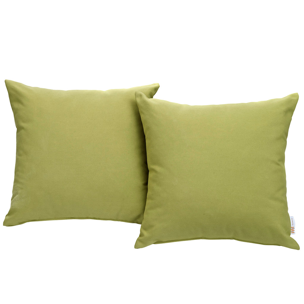 Convene Two Piece Outdoor Patio Pillow Set in Peridot