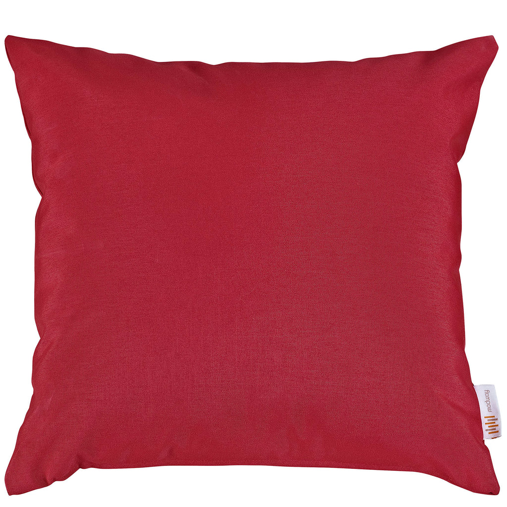 Convene Two Piece Outdoor Patio Pillow Set in Red