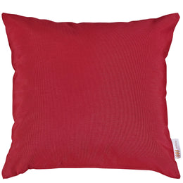 Convene Two Piece Outdoor Patio Pillow Set in Red