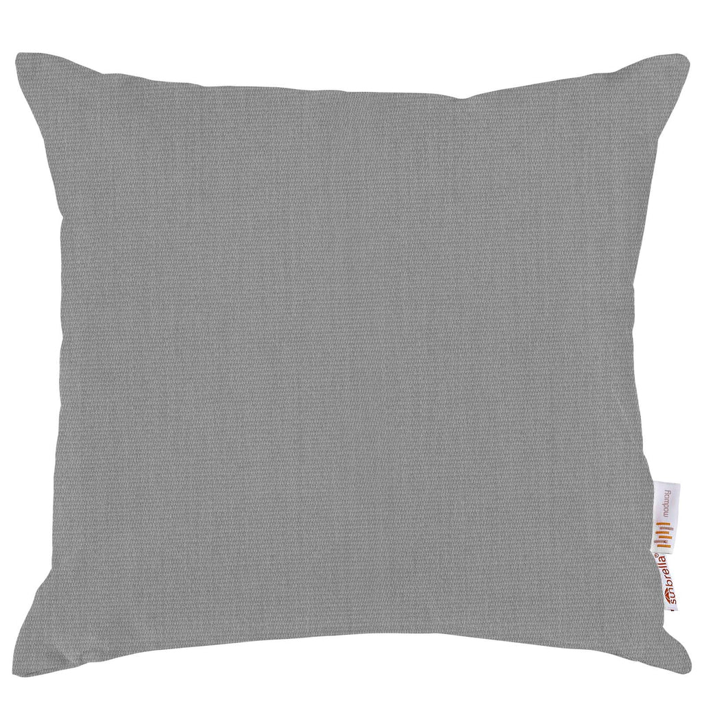 Summon 2 Piece Outdoor Patio Sunbrella Pillow Set in Gray