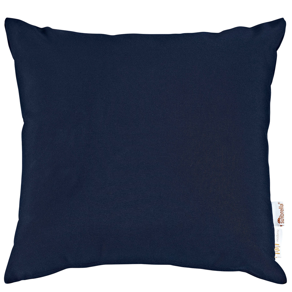 Summon 2 Piece Outdoor Patio Sunbrella Pillow Set in Navy