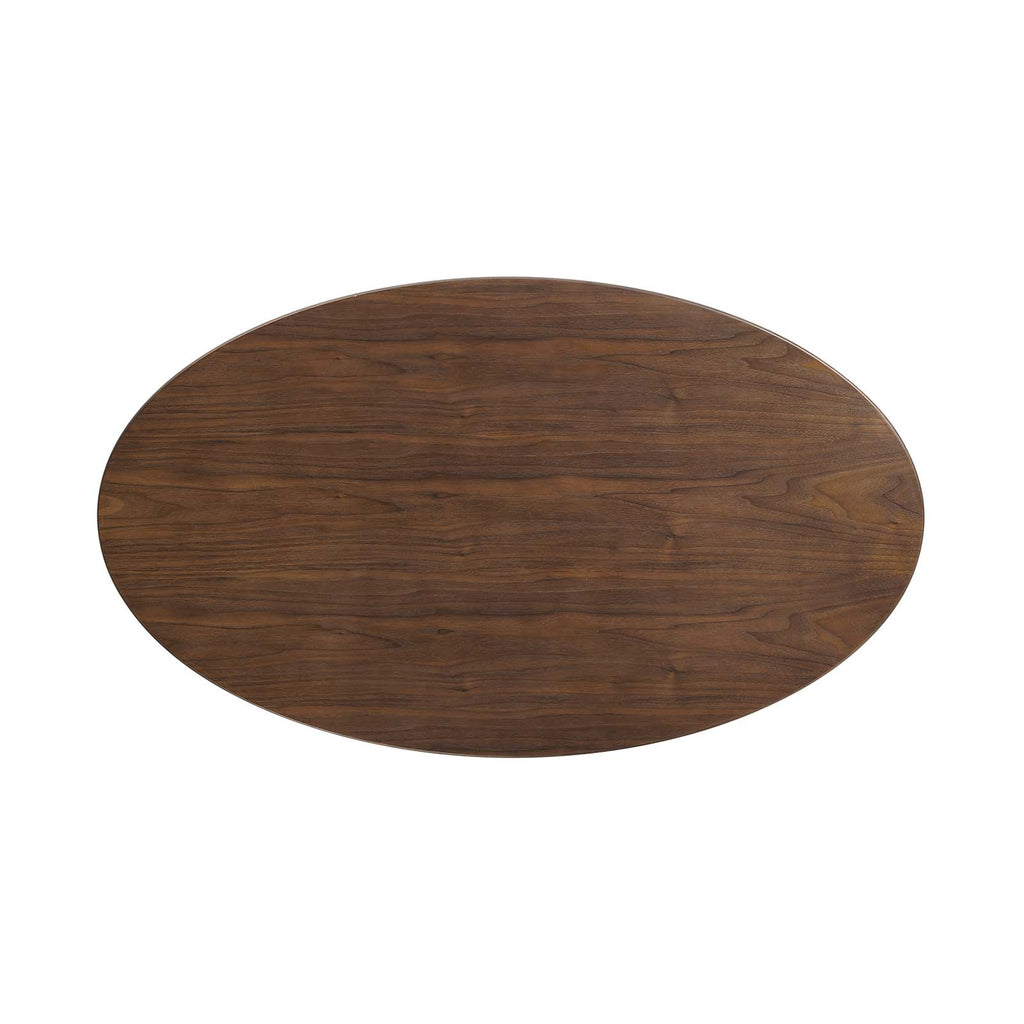 Lippa 48" Oval Walnut Dining Table in Walnut