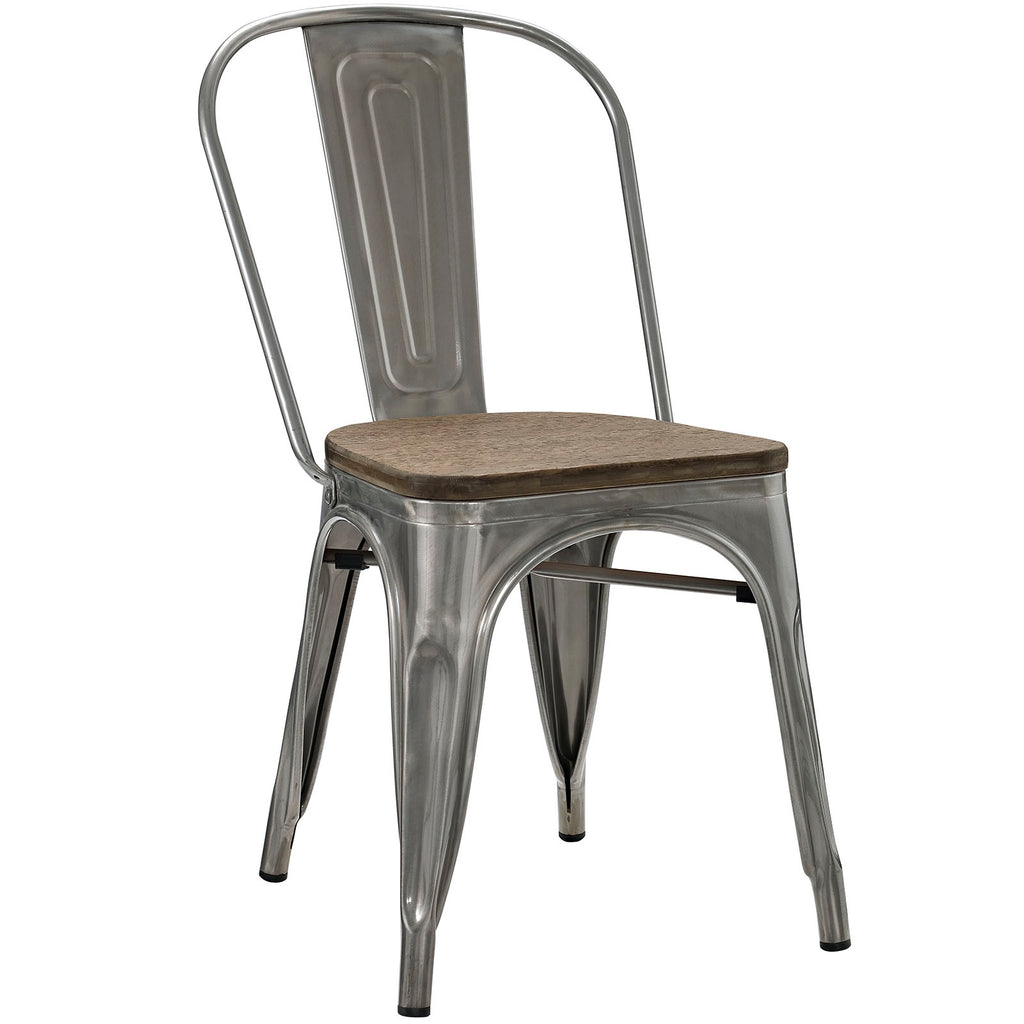 Promenade Bamboo Side Chair in GunMetal