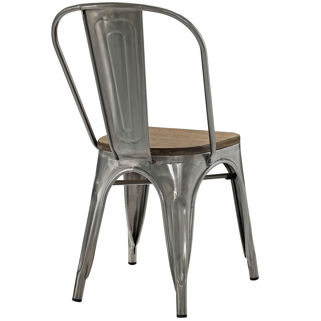 Promenade Bamboo Side Chair in GunMetal