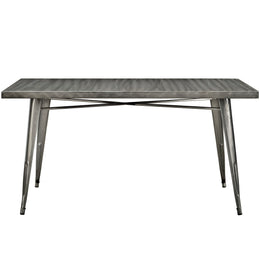Alacrity Rectangle Metal Dining Table