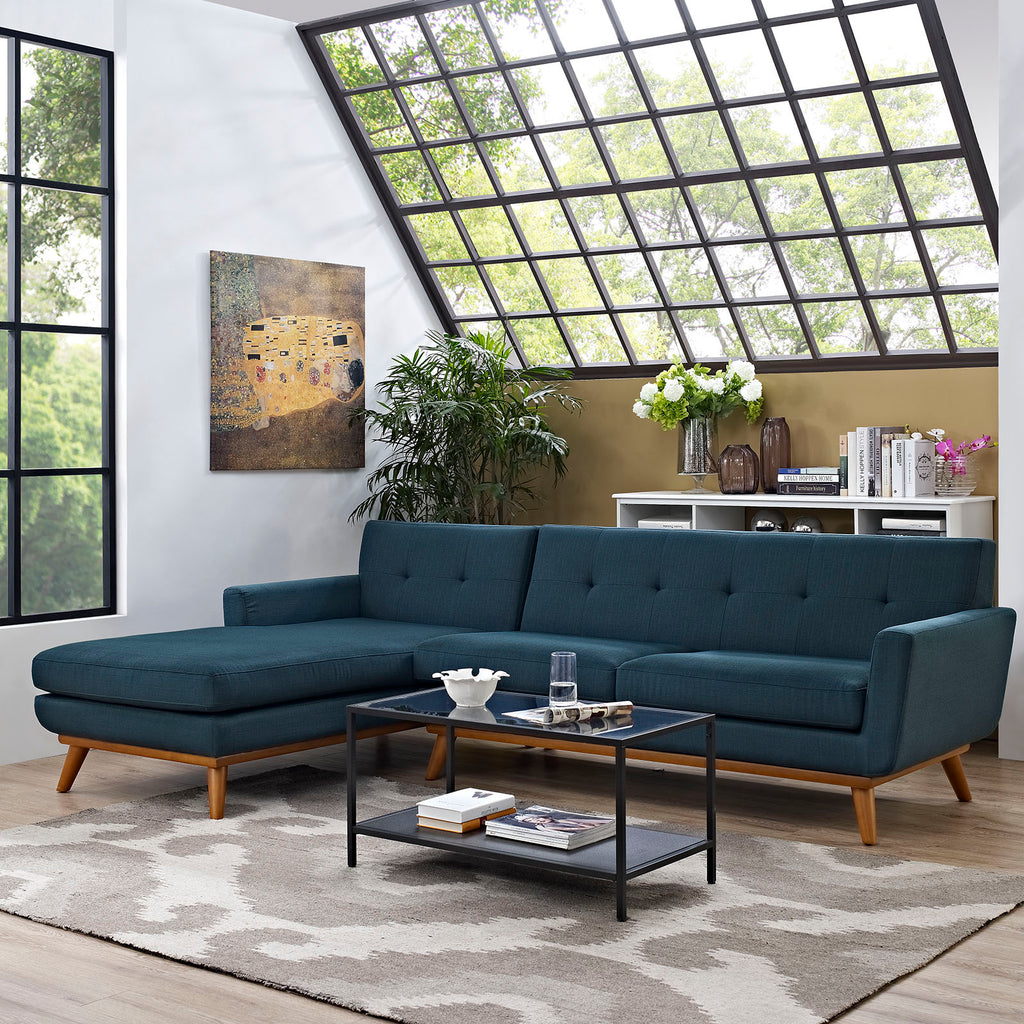 Engage Left-Facing Sectional Sofa in Azure